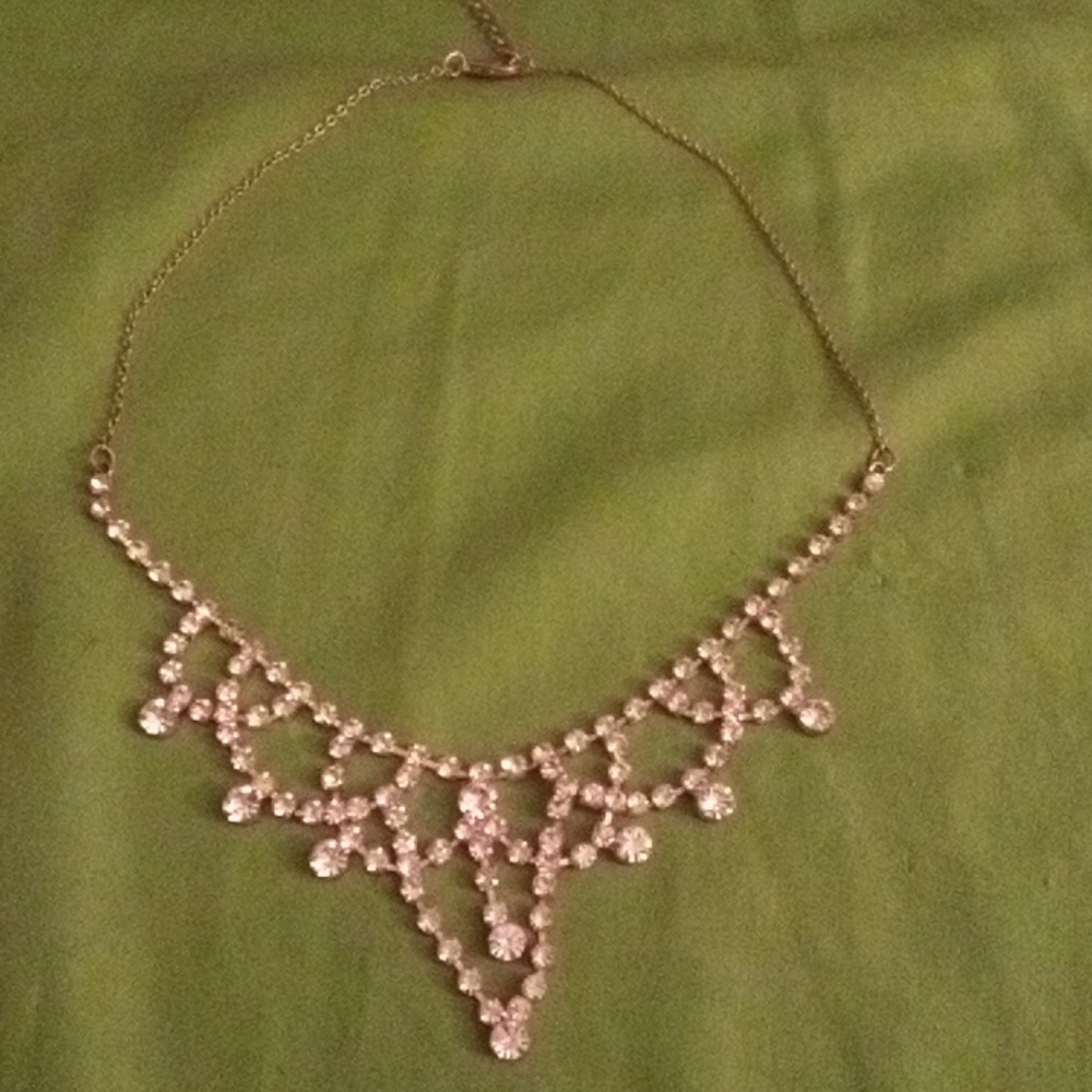 diamond simulant necklace